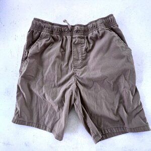 Wonder Nation Boys Tan Elastic Waist Shorts L (10-12) Cotton Casual Summer Wear